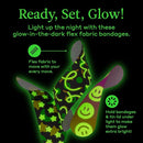 Welly Bandage Glow-in-The-Dark Refill Pack | Adhesive Flexible Fabric Bandages | Assorted Shapes and Patterns for Minor Cuts, Scrapes, and Wounds - 120 Count by TinyTreasures Baby Boutique