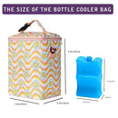 Breastmilk Cooler Bag with Ice Pack Fits 4 Baby Bottles Up to 9 Ounce Insulated Baby Bottle Bag Breast Milk Cooler on The Go with Strap Baby Bottle Cooler Bag for Nursing Mom Daycare or Travel by TinyTreasures Baby Boutique