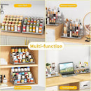 RCHYFEED 4 Tier Spice Rack Organizer, Spice Organization for Cabinet,Pantry, Countertop,Tiered Spice Rack Easy Visibility,Depth Expandable Seasoning Shelf for Kitchen Cabinet Organizer,Silver,2 PACK by CozyNest Decor