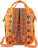 Wrangler Aztec Backpack Organized Daypack Travel Baby Bag with Stroller Strap and Side Bottle Pockets WG2204-9110MST by TinyTreasures Baby Boutique