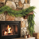 Artificial Norfolk Pine Garland - Faux Christmas Garland Fake Green Garland for Fireplace,Table, Stairs, Mantle, Window,Indoor Outdoor,Home,Holiday Decor (2 PCS,6 FT) by CozyNest Decor