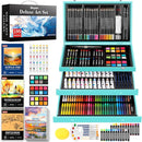 iBayam Arts and Crafts Kits for Kids Teens Girls Boys Adult, 195-Pack Deluxe Art Set Box with 3 PCS Drawing Pads, Canvases, Acrylic Painting, Drawing & Art Supplies for Pumpkin, Halloween, Christmas by TinyTreasures Baby Boutique