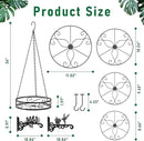 8-Pack Metal Hanging Planters for Outdoor Plants - Heavy Duty Anti Rust 4 Flower Pot Holder with 4 Bird Patterned Plant Hanger – Aesthetic Hanging Plant Holder for an Instant Indoor and Outdoor Decor by GreenHaven Gardens
