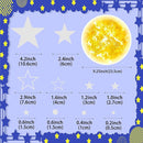 965 PCS Glow in The Dark Stars and Sun for Ceiling, Luminous Stars and Planet Wall Decals, Kids Room Decor, Glowing Galaxy Wall Stickers for Nursery Decorations (Blue) by TinyTreasures Baby Boutique