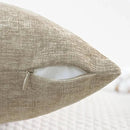 CaliTime Throw Pillow Covers Decorative 24 X 24 Inches Pack of 2 Cozy Chenille Cushion Cases for Couch Sofa Bed Living Room Home Light Taupe by CozyNest Decor