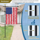 10FT Garden Flag Pole Stand for 3x5 Feet & 28x40 Inch Flags – Heavy Duty Freestanding Flagpole with 5-Prong Base – Adjustable, Lightweight Aluminum Flag Holder for Yard, Outdoor, Lawn – Black by GreenHaven Gardens