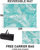 HiiARug Outdoor Rugs 9x12 for Patios Clearance Large Outdoor Rug, Outdoor Plastic Straw Rug RV Camping Rug Large Outdoor Mat for RV, Patio, Backyard, Deck, Picnic, Beach, Trailer, Camping by GreenHaven Gardens