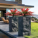 Artificial Agave Plants,Large UV Resistant Fake Agave Planters for Indoor and Outdoor Decorating Artificial Plants for Outdoors Fake Plants 2Pack, 28" Red by CozyNest Decor