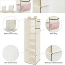 MAX Houser 6 Tier Shelf Hanging Closet Organizer, Closet Hanging Shelf with 2 Widen Straps for Storage, Foldable (Beige2) by CozyNest Decor