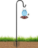 XDW-GIFTS Bird Feeder Pole for Outdoor, 76 Inch Shepherds Hooks Heavy Duty Garden Pole for Hanging Plant Basket, Solar Light Lanterns, Garden Plant Hanger Stands with 5 Base Prongs by GreenHaven Gardens