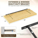 32" Floating Shelves for Wall, 12" Deep Slim Oak Floating Shelves, Wall-Mounted Shelves for Bedroom, Living Room, Kitchen, Bathroom - Set of 2 by CozyNest Decor