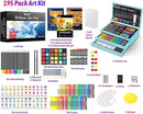 iBayam Art Set for Kids Teens Girls Boys Adult, 195-Pack Deluxe Artist Gift Box with 3 PCS Drawing Pads, A4 Canvases, Arts and Crafts Kits, Painting, Drawing & Art Supplies with 24 Color Acrylic Paint by TinyTreasures Baby Boutique