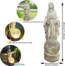 Solar Garden Decor Virgin Mary Figure with Lights,Blessed Mother Outdoor Statue for Home/Garden Decor, Gift for Women/Monther(11.22" H) by GreenHaven Gardens
