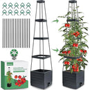 MQFORU Raised Garden Bed, 57" Tomato Planter with Trellis, Tomato Cages for Climbing Vegetables Plant, Self Watering Tomato Support Box for Garden Pots, Use for Patios Greenhouse Indoor Outdoor（1Pc） by GreenHaven Gardens