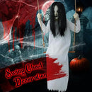 Halloween Decorations Outdoor Indoor Haunted Swinging Girl, Scary Ghost on Swing for Yard Porch, Creepy Motion Easy to Hang by CozyNest Decor