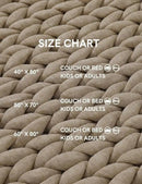 YnM Chunky Throw Blanket, Medium-Weight, Hand Knitted, Skin Friendly, Ventilated and Breathable, Machine Washable, Home Décor Piece for Couch, Sofa and Bed (Beige, 50x70 Inch) by CozyNest Decor