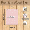 Pink Winter Snowflakes Wooden Sign, 10x8 inches, Rustic Wall Decor by CozyNest Decor