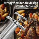 JY COOKMENT Meat Injector Syringe - Flavor Injector with 3 Stainless Steel Professional Needles;2pcs Cleaning Brush for BBQ Grill Smoker 2-oz Large Capacity Barrel by GreenHaven Gardens