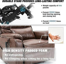 Lazy Boy Recliner Chair with Heating, Power Lift Recliner Chair for Elderly with Folding Tablet, Lay Flat Recliner with Dual Motor Adjustable Backrest and Leg Rests, Leather Brown1, RXX-028 by CozyNest Decor