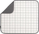 S&T INC. Dish Drying Mat, 16” x 18”, Absorbent Microfiber Kitchen Counter Mat, Dish Drying Pad for Dishes, Utensils, Pots and Pans, Large, Stitched Plaid by CozyNest Decor