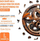Wooden Puzzles for Adults, Mechanical Dragon Wooden Jigsaw Puzzles for Adults, Wood Puzzles Adult, Unique Animal Shape, Gifts for Friends and Family, Wall Art Canvas Puzzle (L -13.4*13.3in -300 pcs) by TinyTreasures Baby Boutique