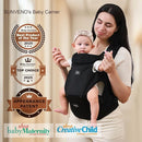 SUNVENO Baby Carrier for Newborn to Toddler – CPC-Certified Breathable Mesh Hip Seat Carrier, Supports 7-45 lbs for Front & Back Carry with Adjustable Waistband, All-Season, Black by TinyTreasures Baby Boutique