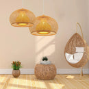 Arturesthome 23.6" Weaving Bamboo Pendant Light for Kitchen Island, Wicker Chandelier, Handmade Woven Hanging Ceiling Light Lampshade for Living Room Bedroom by GreenHaven Gardens
