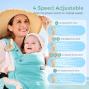 Momcozy Portable Fan with Clip | 4-Speed Mini-Fan for Carrier | Personal Fans Ultra Lighter 0.26lb | Gaps ≤4.5mm | Handheld Cooling | Rechargeable Rotate for Diaper Backpack/Stroller/Carrier/Chair by TinyTreasures Baby Boutique