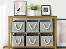 StorageWorks Storage Baskets for Shelves, Foldable Fabric Closet Storage Bins with Handles, Fabric Storage Bins Clothes Organizer, Gray, 3-Pack, Large by TinyTreasures Baby Boutique