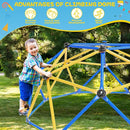 Climbing Dome, 6FT Geometric Dome Climber for Kids, Kids Indoor Outdoor Jungle Gym Supports 600lbs, Easy Assembly Playground Jungle Gym Backyard Play Equipment, Yellow+Blue by TinyTreasures Baby Boutique