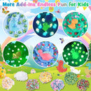 LAWOHO 6 Pack Dinosaurs Slime Kit for Kids - Cloud, Butter, Clear Slimes with Glow in The Dark Add-ins, Green & Blue Dino Slime, Super Soft and Non-Sticky, Birthday Party Favor for Boys & Girls by TinyTreasures Baby Boutique