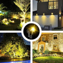 T-SUN Solar Spotlights, 4-in-1 Solar Landscape Spot Lights Outdoor Waterproof Auto ON/Off 5W Separate Solar Panel LED Lights, Solar Lights for Garden, Yard, Driveway, Pool Area(Warm White-3000K) by GreenHaven Gardens