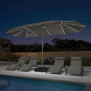 PURPLE LEAF 14ft Patio Umbrella with Solar Lights Outdoor Double-Side Market Umbrella with Base Included Rectangle Table Umbrella for Pool Garden Backyard, Grey by GreenHaven Gardens