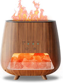 2-in-1 Ultrasonic Aromatherapy Diffuser: Essential Oil Diffuser & Himalayan Salt Lamp, Quiet Scent Diffusers for Home with Cool Mist and Timer Settings by TinyTreasures Baby Boutique