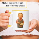 Personalized Coffee Mug, Custom Photo Caricature Gift, Funny Customized Coffee Gift for Men & Women, Custom Mugs with Pictures, Yellow 11oz Customized Ceramic Tea Cup by TinyTreasures Baby Boutique