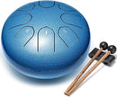 Steel Tongue Drum Percussion, 6 Inch 8 Notes Musical Instruments, Music Gifts for Family Friends (Seablue) by TinyTreasures Baby Boutique