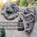 Dragon Statue Solar Lantern for Garden Décor, Dragons Figurine Night Light, 10”Outdoor Decorative Lamp, Mountable on Trees/Walls/Fences. Birthday/Housewarming Gifts for Dragon Fans by GreenHaven Gardens