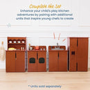 ECR4Kids Play Kitchen Stove, Wooden Playset, Dark Walnut by TinyTreasures Baby Boutique
