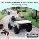 Hetoy 24V 2-Seater Truck Licensed Chevrolet Silverado Ride On Car Toy w/Parent Remote Control,4xSpring Suspension, 3 Speeds, Wireless Music, MP3 Player, Electric Vehicle Car for Kids, White by TinyTreasures Baby Boutique