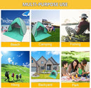 Pop Up Beach Tent Shade Sun Shelter UPF 50+ Canopy Cabana 2-3 Person for Adults Baby Kids Outdoor Activities Camping Fishing Hiking Picnic Touring (Lake Green Stripes) by TinyTreasures Baby Boutique