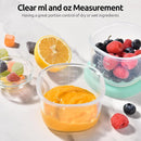 U-Taste 6oz Small Snack Containers: Food Grade Liquid-Silicone Ice cream Storage with Airtight Lid, Freezer Safe with Clear 200ml Measurements, Reusable for Prepping Fruit, Puree, Nuts (Aqua Sky) by TinyTreasures Baby Boutique
