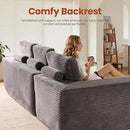 ovios 105” Modular Sectional Sofa with Thicken Seat Cushion, Cloud Couch with Deep Seat, Modern L-Shape Sofas Couches with Chaise,Upholstered Couches for Living Room Bedroom,Grey by CozyNest Decor