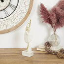 Deco 79 Polystone Dancer Decorative Sculpture Ballet Home Decor Statue with Gold Accents, Accent Figurine 4" x 4" x 14", Cream by CozyNest Decor