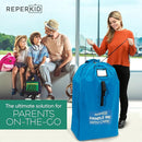 reperkid Large Stroller Bag for Airplane Travel, Blue, 47" H x 24" W x 15" D, Fits Most Large, Single, Double, Jogging Strollers – Premium Waterproof Cover, Adjustable Shoulder Straps by TinyTreasures Baby Boutique