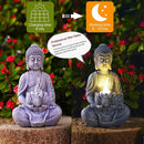 Solar Meditation Buddha Garden Statues: Outdoor Sculpture with Tea Lights Decor for Patio Lawn Yard Art - Gifts for Mom Grandma by GreenHaven Gardens