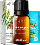 Gya Labs Pink Pepper Essential Oil for Skin - 0.34 Fl Oz - 100% Pure Natural Pink Pepper Oil for Diffuser, Face, Massage Aromatherapy ,DIY & Candle Making Scent by CozyNest Decor