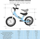 Balance Bike 2 in 1,The Dual Use of a Kids Balance Bike and Toddler Bike, for 2 3 4 5 6 7 Years Old -12 14 16 Inches with Training Theory, Brake, Pedal by TinyTreasures Baby Boutique