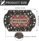 CHICHIC Entrance Door Mat Large 24 x 36 Inch Entry Way Doormat Front Door Rugs Outdoors Heavy Duty Welcome Mat Non Slip Rubber Back Low Profile for Garage, Patio, High Traffic Area, Small Flower by CozyNest Decor