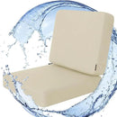 Favoyard Outdoor Deep Seat Cushion Set, 19 x 19 Inch Rainproof & 3-Year Fade Resistant Patio Furniture Cushions, Removable Seat Bottom & Back Cushion Covers with Ties for Chair, Sofa, Couch, Beige by GreenHaven Gardens