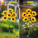 Sunflower Solar Lights Outdoor Decor, 4 Pack Solar Garden Decor 24 Waterproof Solar Sunflower Outdoor Lights for Garden Patio,Flower Bed, Pathway, Gift for Women, Mom, Grandma by CozyNest Decor